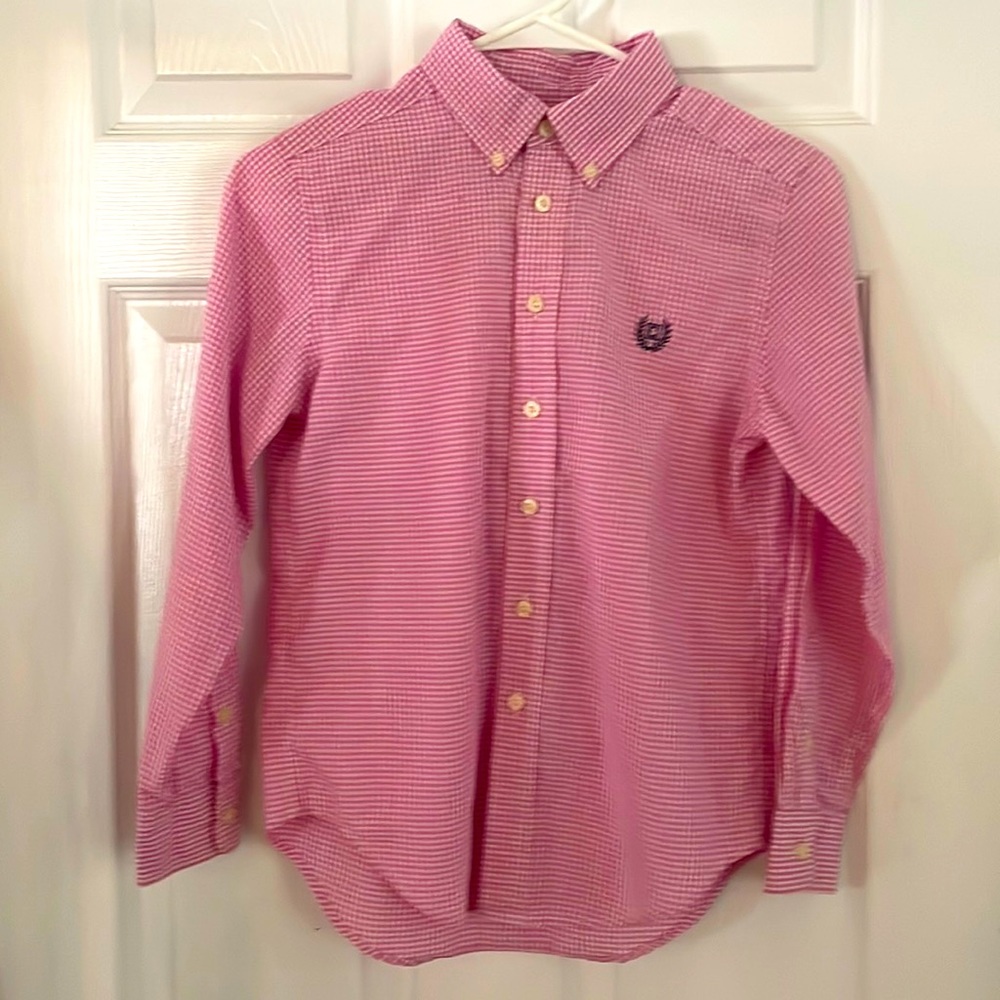 Chaps Boys Gingham Button Down